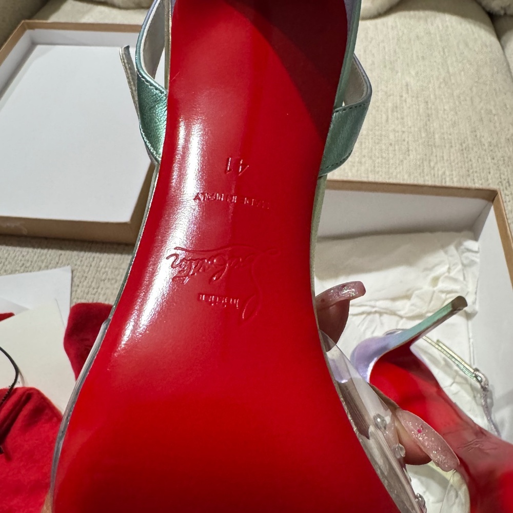 Christian Louboutin Spikaqueen Iridescent BNIB Size 11 - Picture 14 of 17